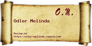 Odler Melinda névjegykártya