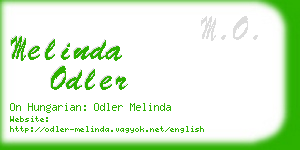 melinda odler business card